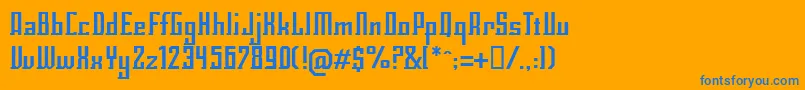 ECLIRG   Font – Blue Fonts on Orange Background