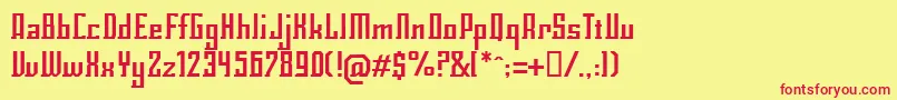 Шрифт ECLIRG   – красные шрифты на жёлтом фоне