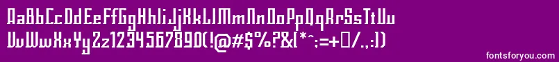 フォントECLIRG   – 紫の背景に白い文字