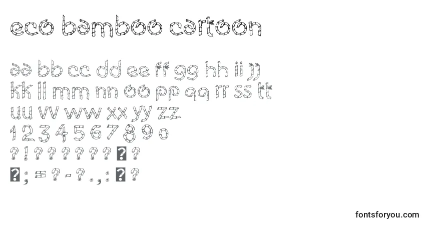 Czcionka Eco Bamboo Cartoon – alfabet, cyfry, specjalne znaki