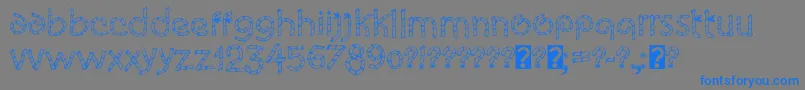 Eco Bamboo Cartoon Font – Blue Fonts on Gray Background