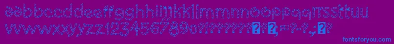 Eco Bamboo Cartoon Font – Blue Fonts on Purple Background