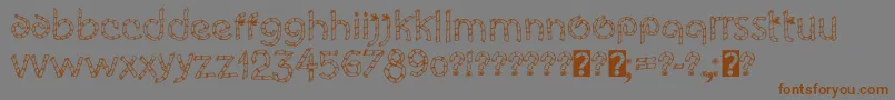 Шрифт Eco Bamboo Cartoon – коричневые шрифты на сером фоне
