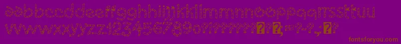 Eco Bamboo Cartoon Font – Brown Fonts on Purple Background