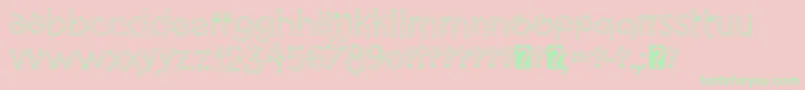 Eco Bamboo Cartoon Font – Green Fonts on Pink Background