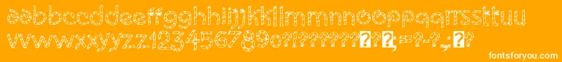 フォントEco Bamboo Cartoon – オレンジの背景に白い文字
