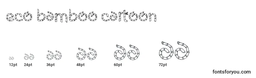 Размеры шрифта Eco Bamboo Cartoon