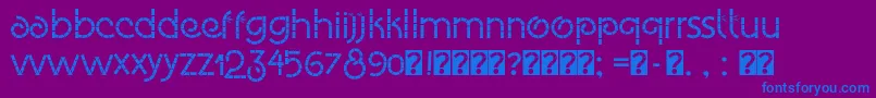 Eco Bamboo Fun Font – Blue Fonts on Purple Background