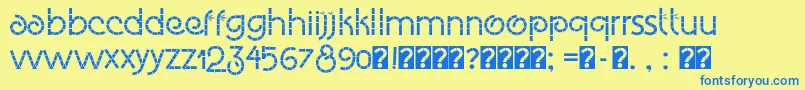 Eco Bamboo Fun Font – Blue Fonts on Yellow Background