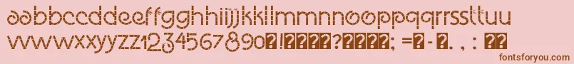 Eco Bamboo Fun Font – Brown Fonts on Pink Background
