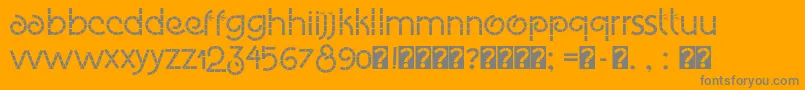 Eco Bamboo Fun Font – Gray Fonts on Orange Background