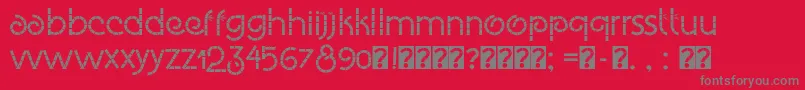 Eco Bamboo Fun-Schriftart – Graue Schriften auf rotem Hintergrund