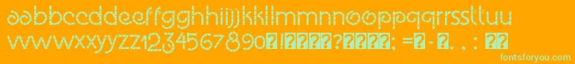 Шрифт Eco Bamboo Fun – зелёные шрифты на оранжевом фоне