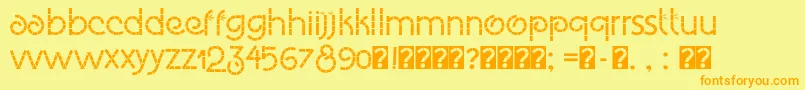 Eco Bamboo Fun Font – Orange Fonts on Yellow Background