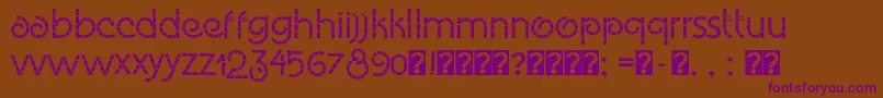 Eco Bamboo Fun Font – Purple Fonts on Brown Background