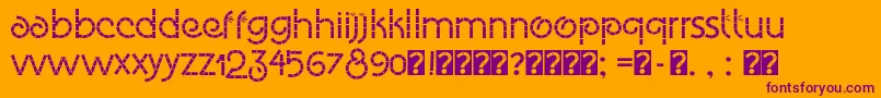 Eco Bamboo Fun Font – Purple Fonts on Orange Background