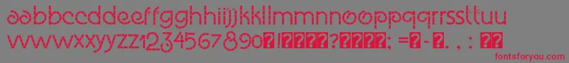 Eco Bamboo Fun Font – Red Fonts on Gray Background