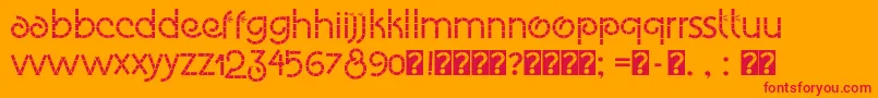 Eco Bamboo Fun Font – Red Fonts on Orange Background