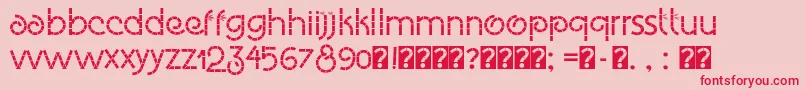 Eco Bamboo Fun Font – Red Fonts on Pink Background