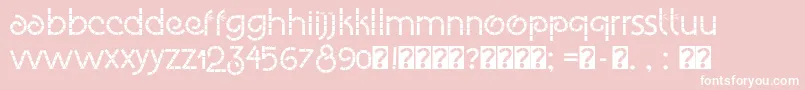 Eco Bamboo Fun Font – White Fonts on Pink Background