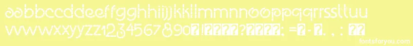 フォントEco Bamboo Fun – 黄色い背景に白い文字