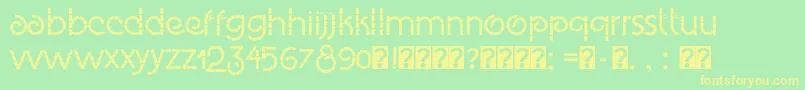Eco Bamboo Fun Font – Yellow Fonts on Green Background