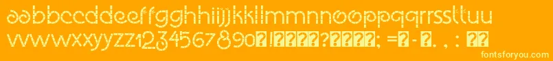 Eco Bamboo Fun Font – Yellow Fonts on Orange Background