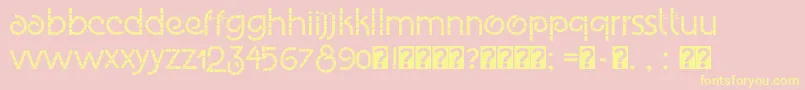 Eco Bamboo Fun Font – Yellow Fonts on Pink Background