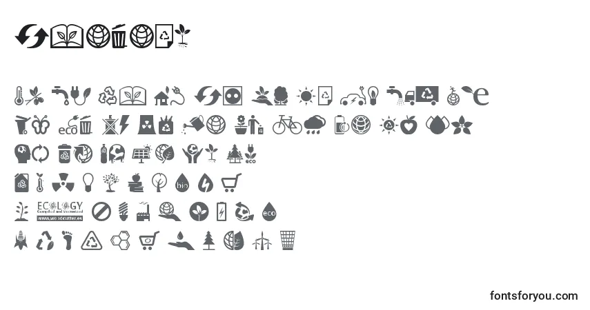 Czcionka Ecology – alfabet, cyfry, specjalne znaki