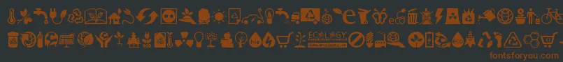 Ecology Font – Brown Fonts on Black Background