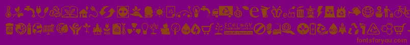 Ecology Font – Brown Fonts on Purple Background