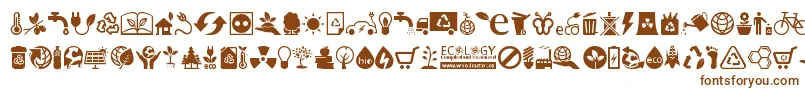 Ecology Font – Brown Fonts on White Background