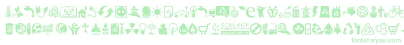 Ecology Font – Green Fonts on White Background