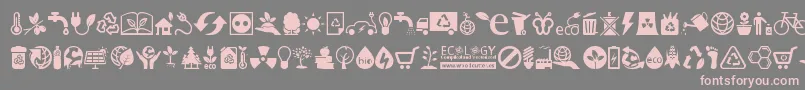 Ecology Font – Pink Fonts on Gray Background