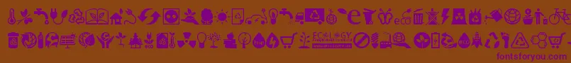 fuente Ecology – Fuentes Moradas Sobre Fondo Marrón