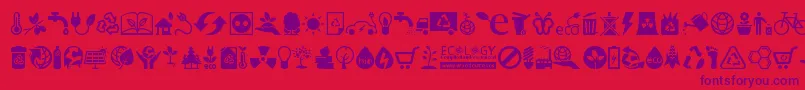 More about Ecology Font Ecology Font – Purple Fonts on Red Background