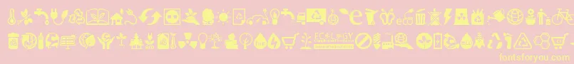 Ecology Font – Yellow Fonts on Pink Background