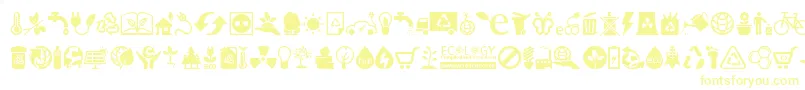 Ecology Font – Yellow Fonts on White Background