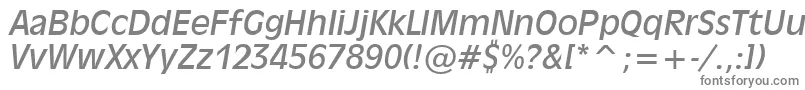 フォントInc901i – 白い背景に灰色の文字