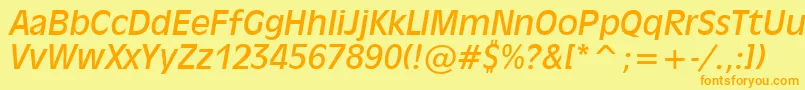 Inc901i Font – Orange Fonts on Yellow Background