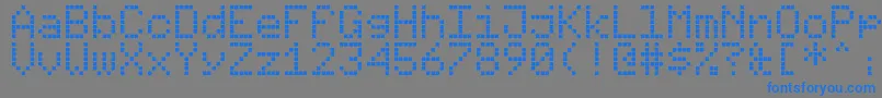 Шрифт ecran monochrome   monochrome display – синие шрифты на сером фоне