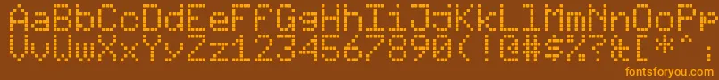 ecran monochrome   monochrome display Font – Orange Fonts on Brown Background