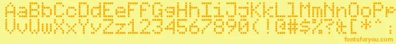 ecran monochrome   monochrome display Font – Orange Fonts on Yellow Background