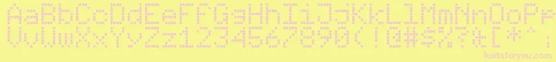 ecran monochrome   monochrome display Font – Pink Fonts on Yellow Background