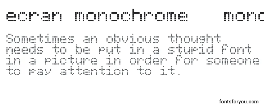 Ecran monochrome   monochrome display -fontin tarkastelu