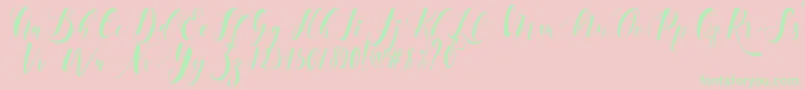 Ectomorph Dafont Font – Green Fonts on Pink Background