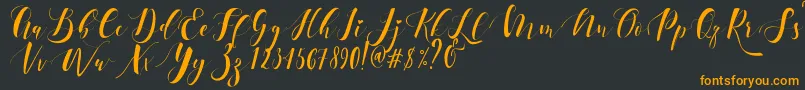 Ectomorph Dafont Font – Orange Fonts on Black Background