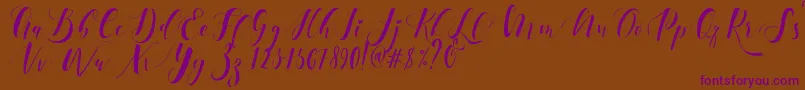 Ectomorph Dafont Font – Purple Fonts on Brown Background