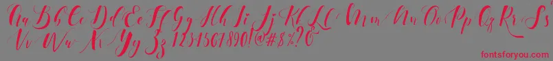 Ectomorph Dafont Font – Red Fonts on Gray Background
