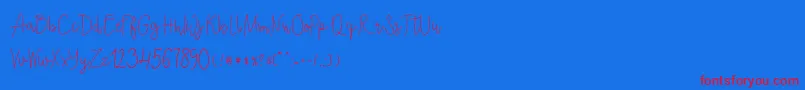 Ecuador-fontti – punaiset fontit sinisellä taustalla